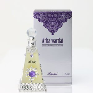 Rasasi Arba Wardat - Alcohol Free Arabic Perfume Oil Fragrance for Men and Women (Unisex)
