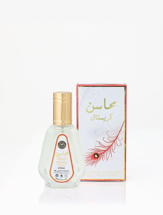 Ard Al Zaafaran Perfumes Mahasin Crystal Eau de Parfum 50ml by Al Rehab Vaporisateur/Spray (unisex perfume)