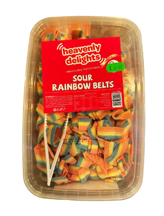 Heavenly Delights Sour Rainbow Belts