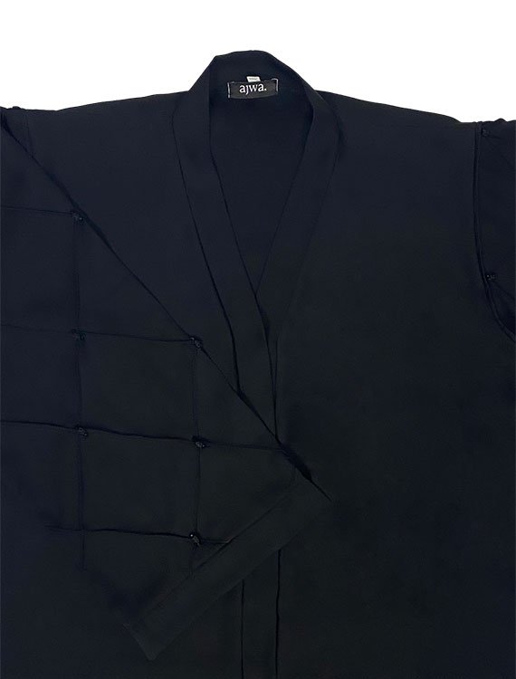 Black Front Open Abaya - Image 5