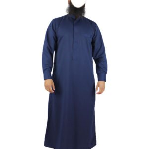 Premium Navy Blue Thobe Navy - ajwa. London