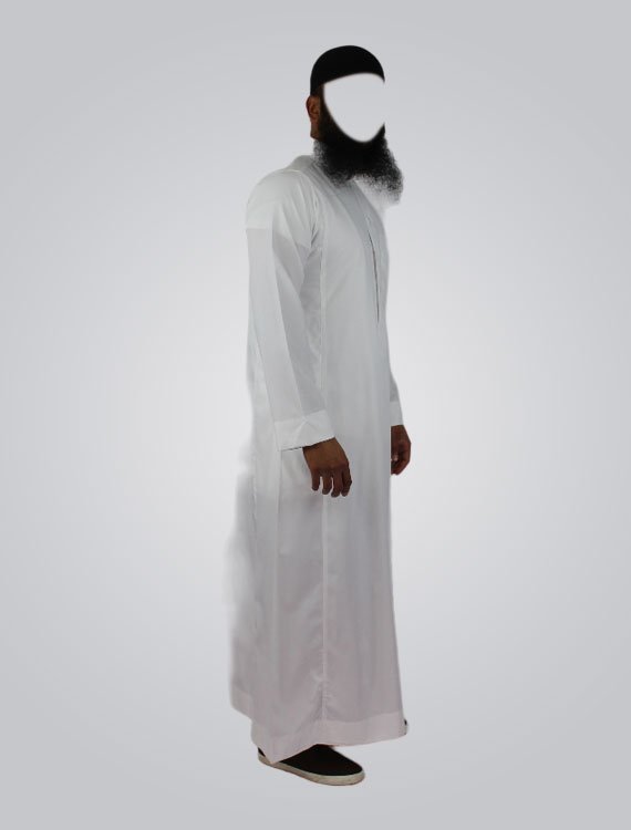 Standard White Collar Thobes - Image 2