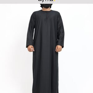 New Black Omani Jubba Thobe - AlKhalifa