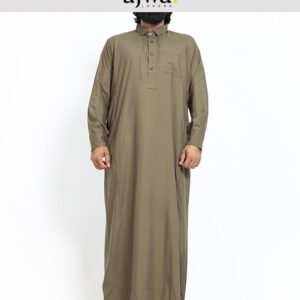 Men's Khakhi Jubba Thobe Long Sleeve - ajwa. London