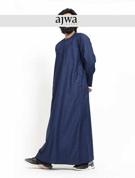 New Navy Blue Omani Jubba Thobe - AlKhalifa - Image 5
