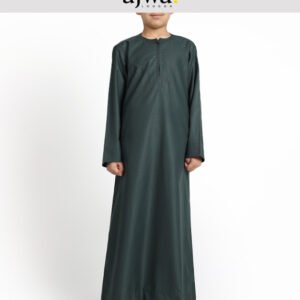 Kids Dark Green Jubba Thobe
